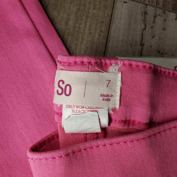 NWT SO Ultimate Stretch Pull On Jegging Girls Size 7 Pink Splash - Picture 10 of 16